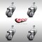 Service Caster 3 Inch SS Thermoplastic Rubber Wheel Swivel 1/2 Inch Threaded Stem Caster Set SCC SCC-SSTS20S314-TPRB-M1215-4 - alternate 4